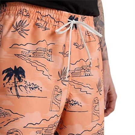 Vans Primary Print Elastic Erkek Turuncu Deniz Şortu