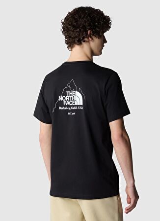 The North Face Siyah Erkek Bisiklet Yaka Baskılı T-Shirt NF0A894ZJK31_M BINER GRAPHIC 4 TEE