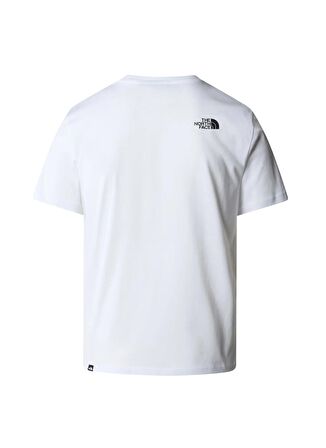 The North Face Beyaz Erkek Bisiklet Yaka Standart Fit Baskılı T-Shirt NF0A894XFN41_M BINER GRAPHIC 1 TEE