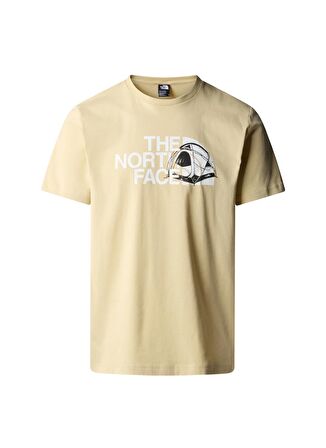 Bej Erkek Bisiklet Yaka Baskılı T-Shirt NF0A89543X41_GRAPHIC HALF DOME TEE