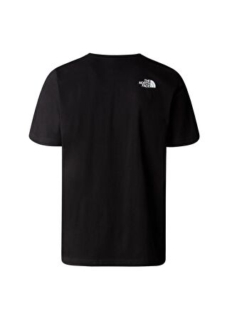 The North Face Siyah Erkek Bisiklet Yaka Baskılı T-Shirt NF0A8955JK31_M S/S HALF DOME TEE