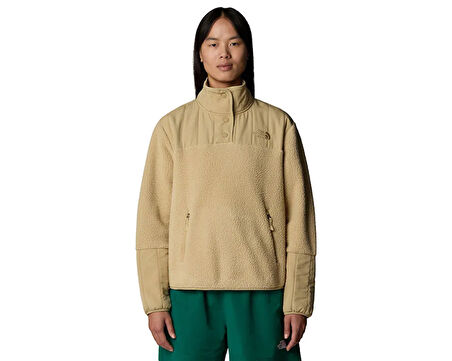 The North Face W Cragmont Fleece 1/4 Snap Kadın Günlük Polar Sweatshirts NF0A84IBLK51 Krem