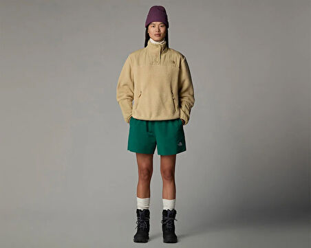 The North Face W Cragmont Fleece 1/4 Snap Kadın Günlük Polar Sweatshirts NF0A84IBLK51 Krem