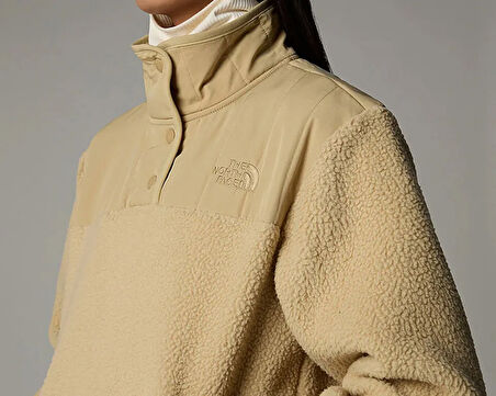 The North Face W Cragmont Fleece 1/4 Snap Kadın Günlük Polar Sweatshirts NF0A84IBLK51 Krem