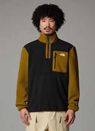 The North Face Düz Kahve Erkek Polar Sweatshırt NF0A883S9AI1_M YUMIORI 1/4 ZIP