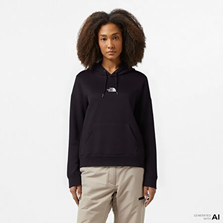 The North Face Essentials Oversize Kadın Siyah Günlük Sweatshirt