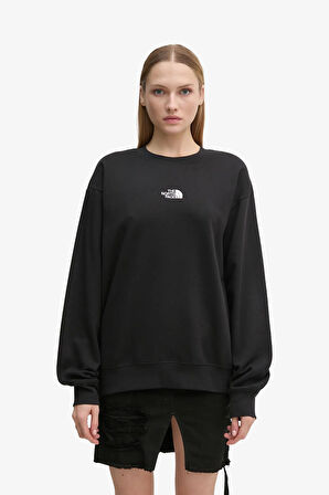 The North Face W Essentıal Oversıze Kadın Siyah Sweatshirt NF0A89EPJK31