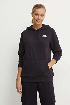 Kadın Simple Dome Kapüşonlu Sweatshirt - Siyah | S