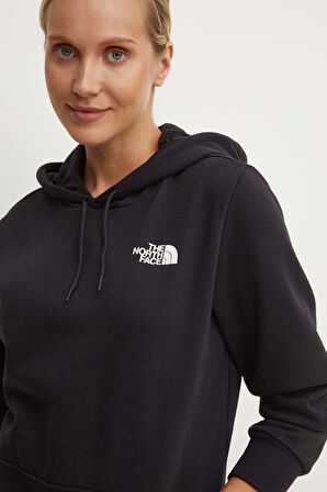 Kadın Simple Dome Kapüşonlu Sweatshirt - Siyah | S