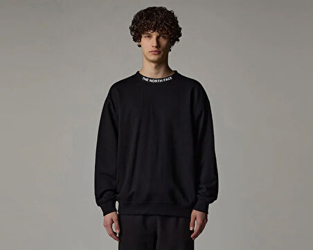 M Zumu Oversize Crew Erkek Günlük Sweatshirts NF0A89FHJK31 Siyah