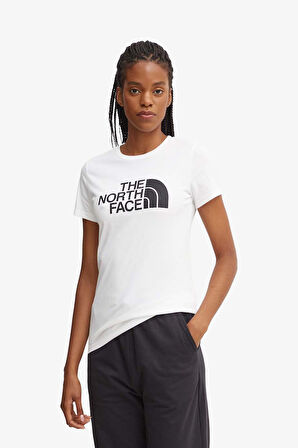 The North Face W Ss Easy Kadın Beyaz T-Shirt NF0A8A6DFN41
