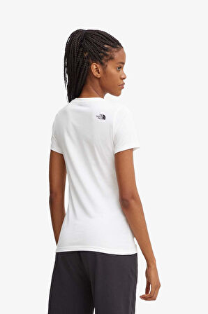 The North Face W Ss Easy Kadın Beyaz T-Shirt NF0A8A6DFN41
