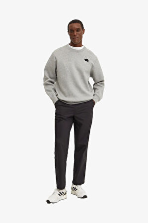 The North Face M Neck Relaxed Erkek Gri Sweatshirt NF0A8AMAEC41