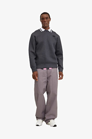 The North Face M Neck Relaxed Erkek Siyah Sweatshirt NF0A8AMAKS71
