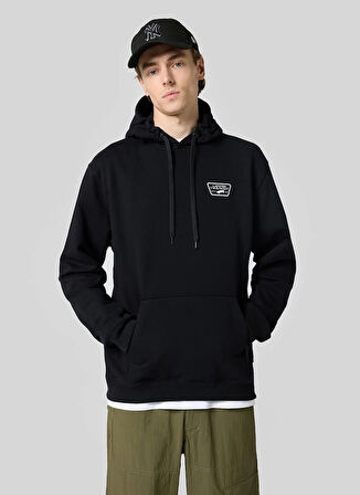 Siyah Erkek Kapüşon Yaka Normal Kalıp Sweatshirt VN000HNZBLK1-FULL PATCH PULLOVER