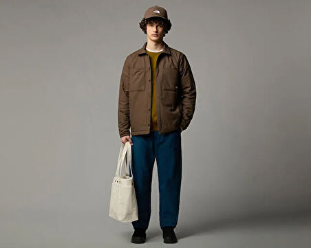 The North Face M Afterburner insulated Flannel Erkek Outdoor Ceketi (Çift Tafaflı) NF0A82V34XO1 Kahverengi