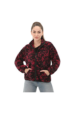 PRINTED FULL-ZIP SHERPA FLEECE JACKET