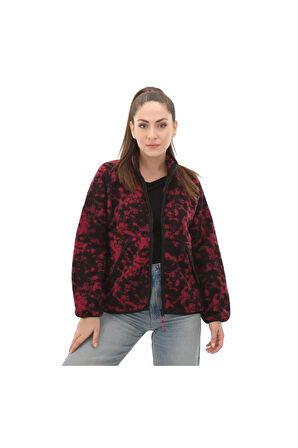 PRINTED FULL-ZIP SHERPA FLEECE JACKET