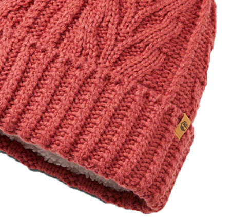 B0A1EROEFT1-R Timberland Cable Premium Pom Beanie Kadın Pembe