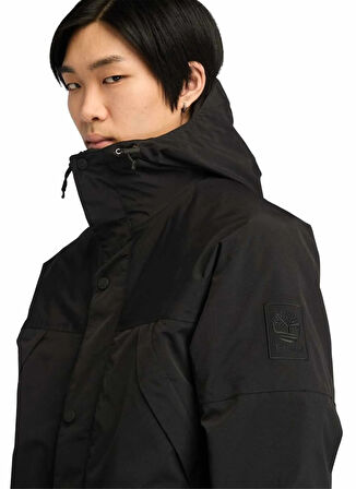 TB0A64770011-WINNCK Waterpro Jacket Siyah Fermuarlı Regular Fit Erkek Mont