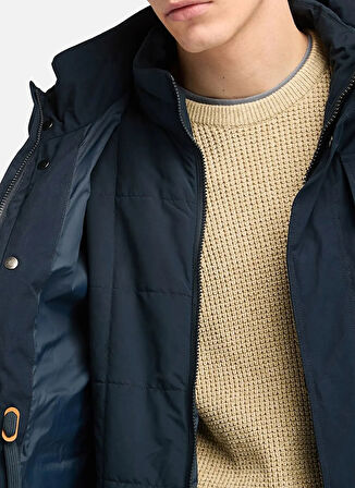 TB0A6UZJ4331-ABINGTON Waterpro Mavi Fermuarlı Regular Fit Erkek Mont