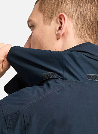 TB0A6UZJ4331-ABINGTON Waterpro Mavi Fermuarlı Regular Fit Erkek Mont