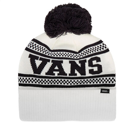 000HT1FS81-R Vans Vans Check Pom Beanie Beyaz
