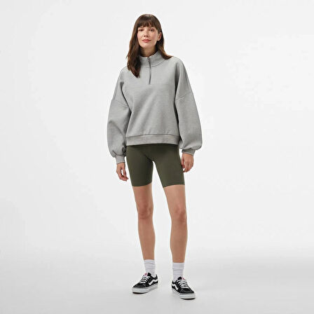 Elevated Double Knit Loose Mock Neck