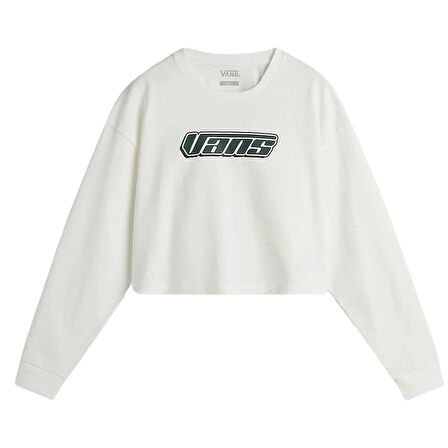 Vans Retro V LS Relax Crop Kadın Bej T-Shirt