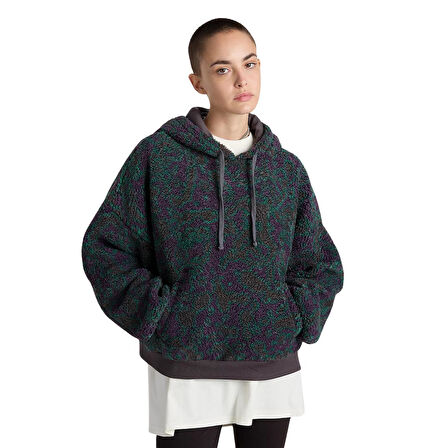 Vans Collett Boucle Loose Hoodie Kadın Antrasit Sweatshirt