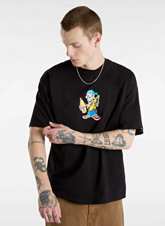 Siyah Erkek Bisiklet Yaka Normal Kalıp T-Shirt VN000HFRBLK1-REGGIE SS