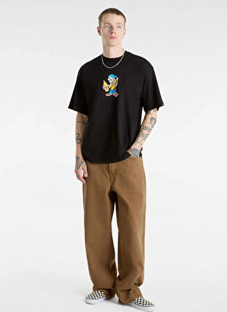 Siyah Erkek Bisiklet Yaka Normal Kalıp T-Shirt VN000HFRBLK1-REGGIE SS