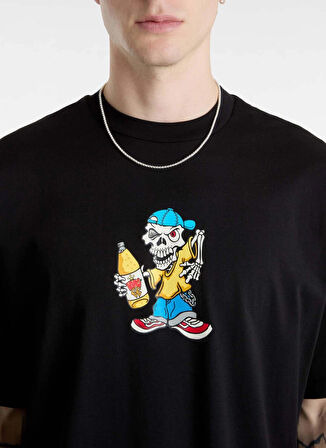 Siyah Erkek Bisiklet Yaka Normal Kalıp T-Shirt VN000HFRBLK1-REGGIE SS