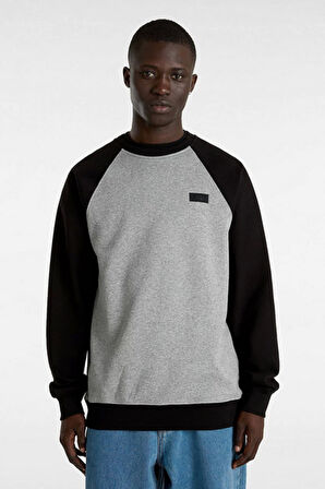 Erkek Core Basic Raglan Crew Sweatshirt - Gri | XS