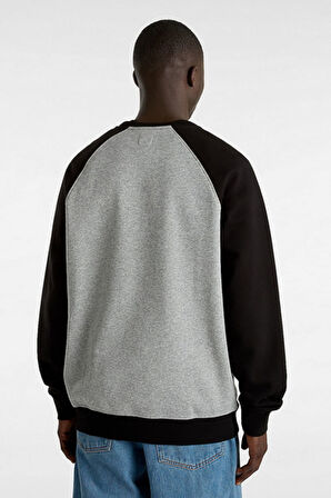 Erkek Core Basic Raglan Crew Sweatshirt - Gri | XS