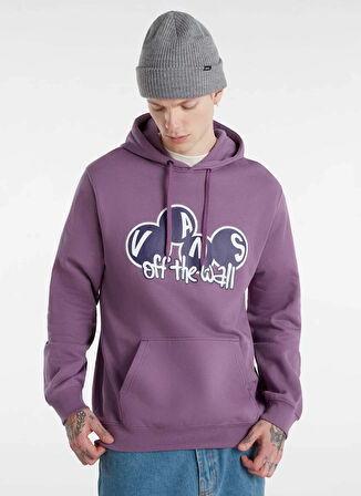 Mor Erkek Kapüşon Yaka Normal Kalıp Sweatshirt VN000HPACIF1-Scuttle PO