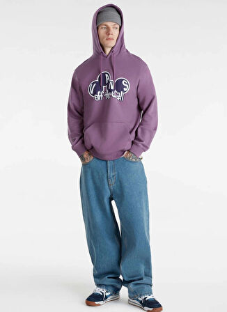 Mor Erkek Kapüşon Yaka Normal Kalıp Sweatshirt VN000HPACIF1-Scuttle PO