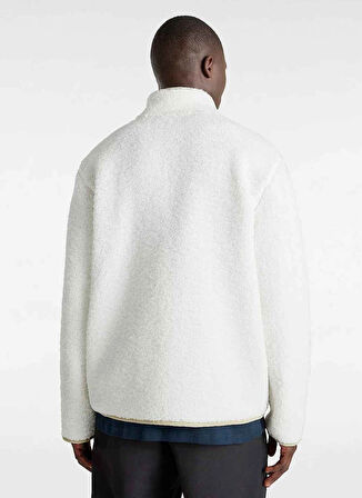 Krem Erkek Fermuarlı Yaka Normal Kalıp Sweatshirt VN000HPFFS81-VANS BOXED SHERPA QZIP