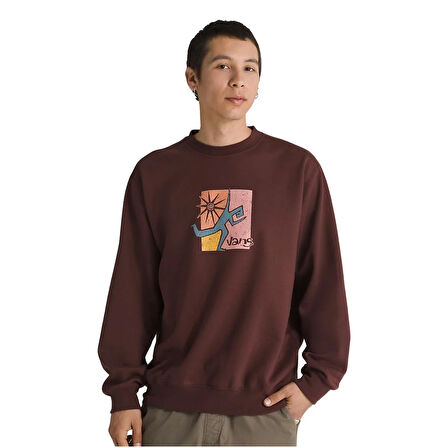 Vans Style Guy Loose Crew Erkek Kahverengi Sweatshirt