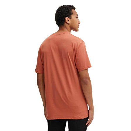 Vans MN LEFT CHEST LOGO TEE Erkek Turuncu T-Shirt