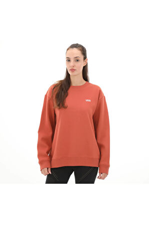 00046XC9J1-R Vans Flyıng V Bff Crew Emea Kadın Sweatshirt Turuncu