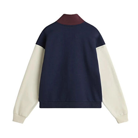 Vans COLORBLOCK HALF ZIP MOCK Kadın Mavi Sweatshirt