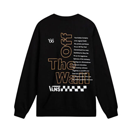 Vans Posted Loose Crew Erkek Siyah Sweatshirt