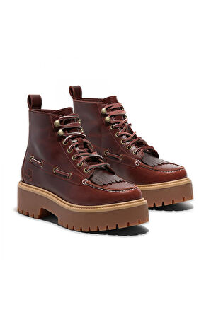 Timberland Tb0A27Yz Stone Street Mid Lace Up Boot Bordo Kadın Bot
