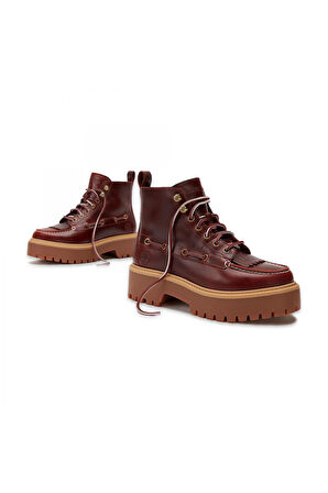 Timberland Tb0A27Yz Stone Street Mid Lace Up Boot Bordo Kadın Bot