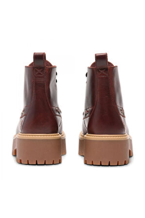 Timberland Tb0A27Yz Stone Street Mid Lace Up Boot Bordo Kadın Bot
