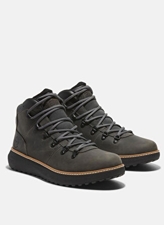 Timberland Deri Gri Erkek Bot HUDSON ROAD MID LACE UP WATERPROOF