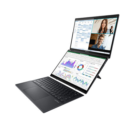 ASUS Zenbook DUO UX8406 – Intel Ultra 9 185H - 14’’ 3K (2880 x 1800) OLED Dokunmatik – 32GB Ram - 1TB SSD - Q US İngilizce Klavye - 1 Yıl Garanti