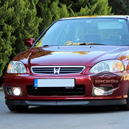 Honda Civic İES EK 1996-2000 Uyumlu Üniversal Astra H lip Esnek Ön Lip 2 Parça Tampon Altı Dil Karlık Ön Ek