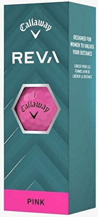 Callaway Reva Pembe Golf Topu - 3'lü